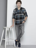 The Indian Garage Co Men Regular Fit Checked Double Flap Pocket Flannel Shirt