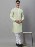 SOJANYA Geometric Embroidered Chikankari Pure Cotton Kurta With Churidar