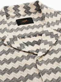 SPYKAR Self Design Textured Knitted Cuban Collar Relaxed Fit Casual  Shirt