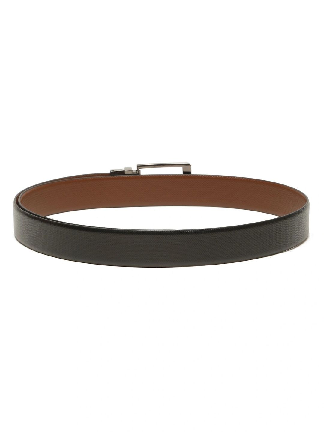 Teakwood Leathers Men Textured Leather Reversible Formal Belt