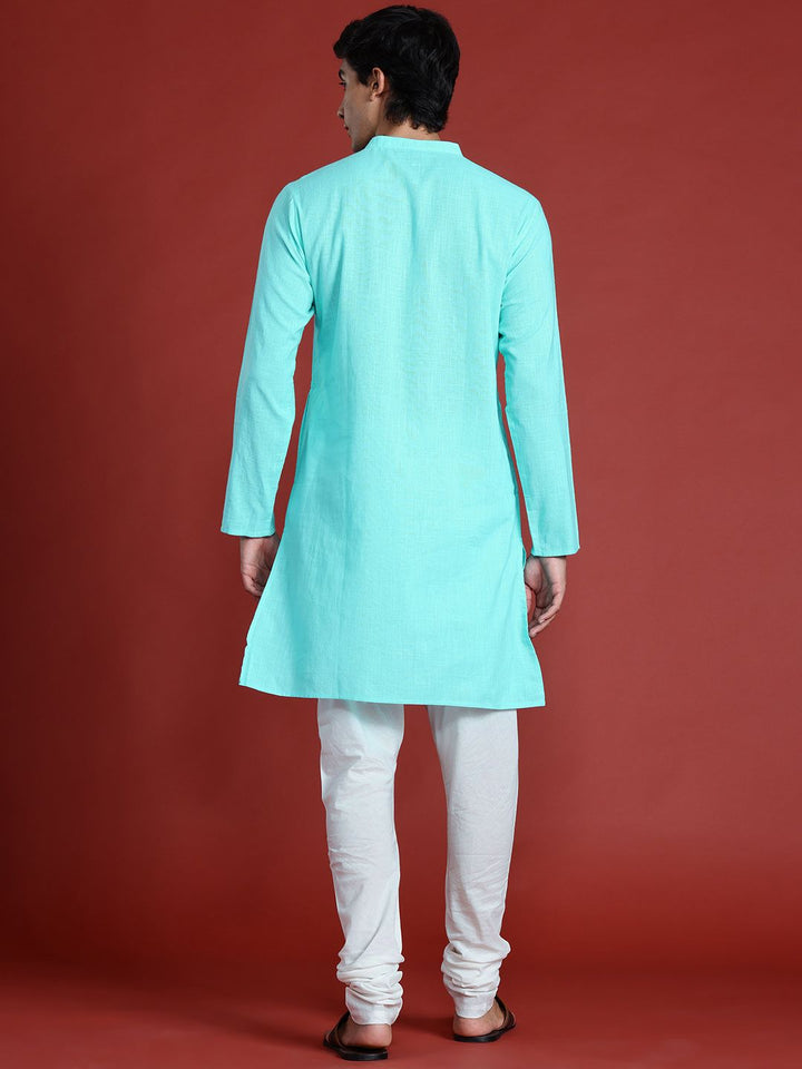 Anouk Mirror Embellished Pure Cotton Kurta Set