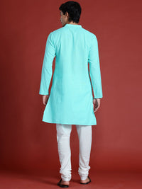 Anouk Mirror Embellished Pure Cotton Kurta Set