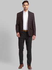 Park Avenue Men Checked Single Breasted Blazers