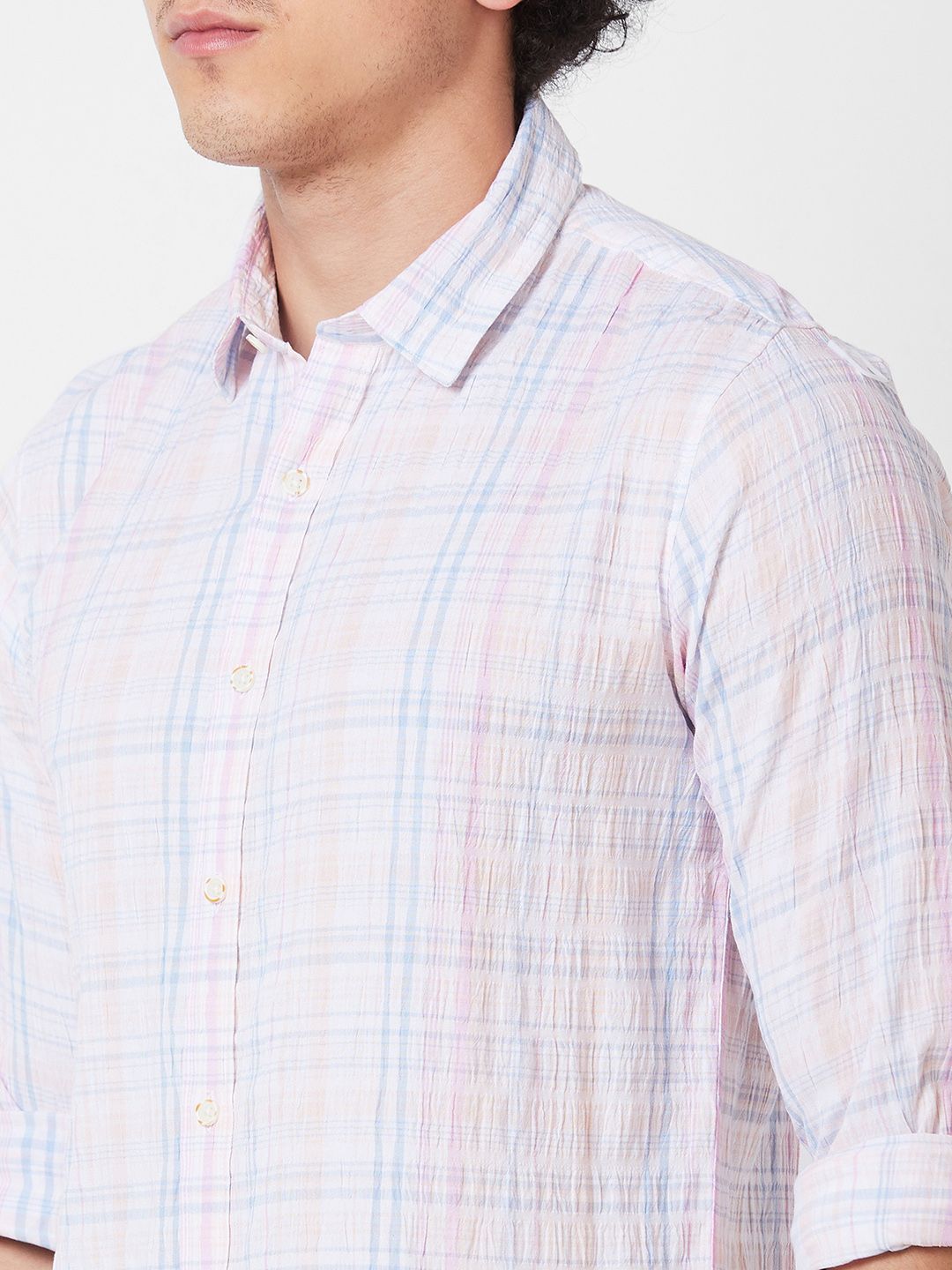 SPYKAR Tartan Checked Cotton Casual Shirt