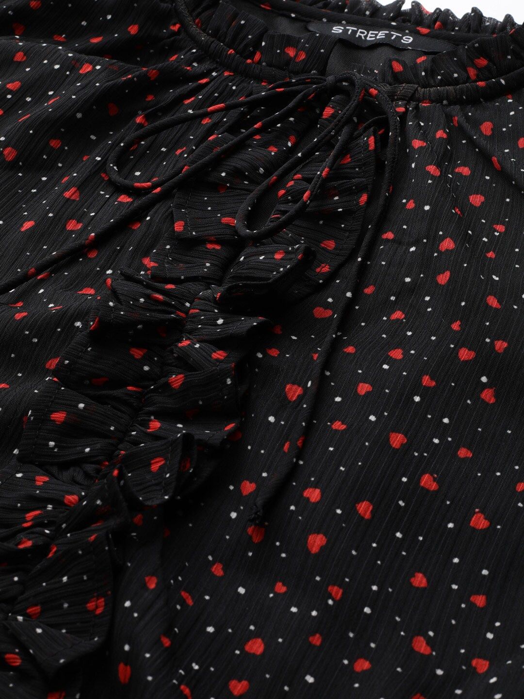STREET 9 Women Black Printed A-Line Dress