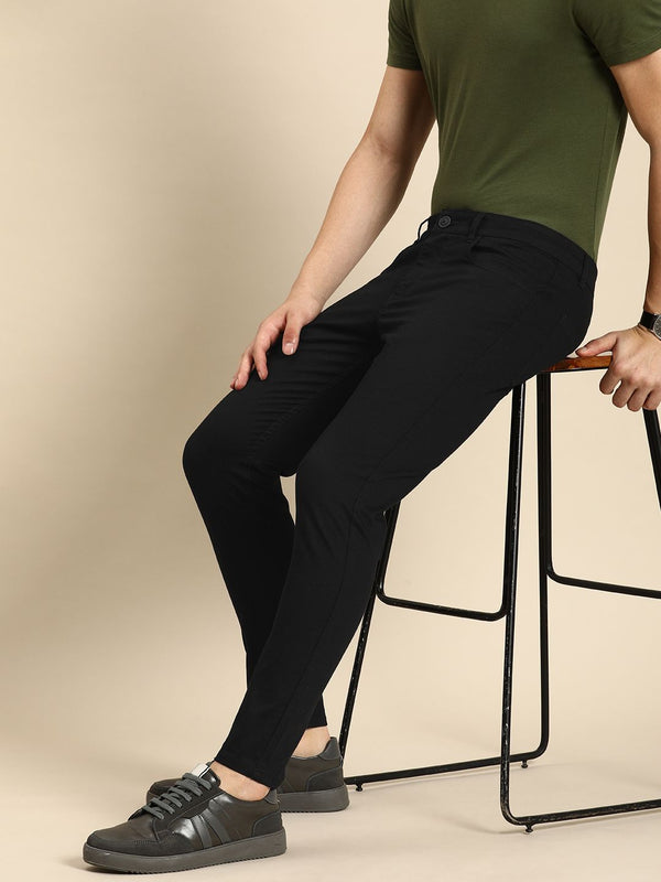 Being Human Men Solid Mid-Rise Regular Fit Chinos