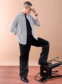 The Indian Garage Co Men Regular Fit Vertical Stripes Casual Shirt
