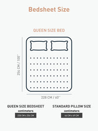 MYTRIDENT Green  White Ethnic Motifs Cotton 144 TC Queen Bedsheet With 2 Pillow Covers