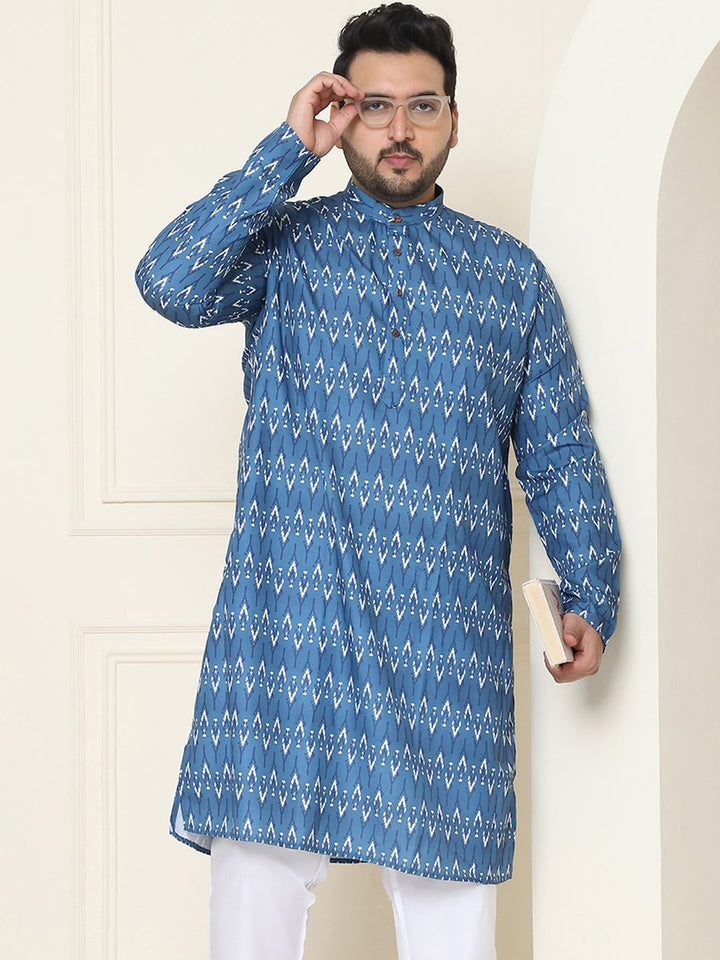 SOJANYA PLUS Geometric Printed Cotton Kurta