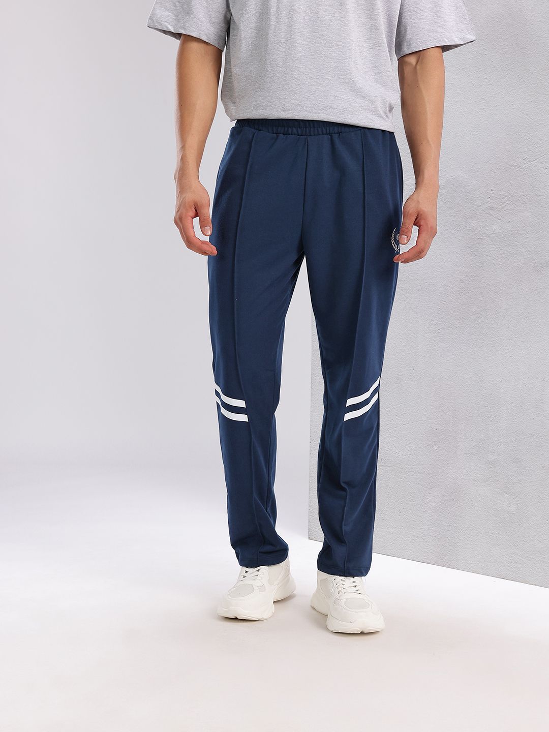 HRX by Hrithik Roshan Men Front Seam Striped Lifestyle Track pants