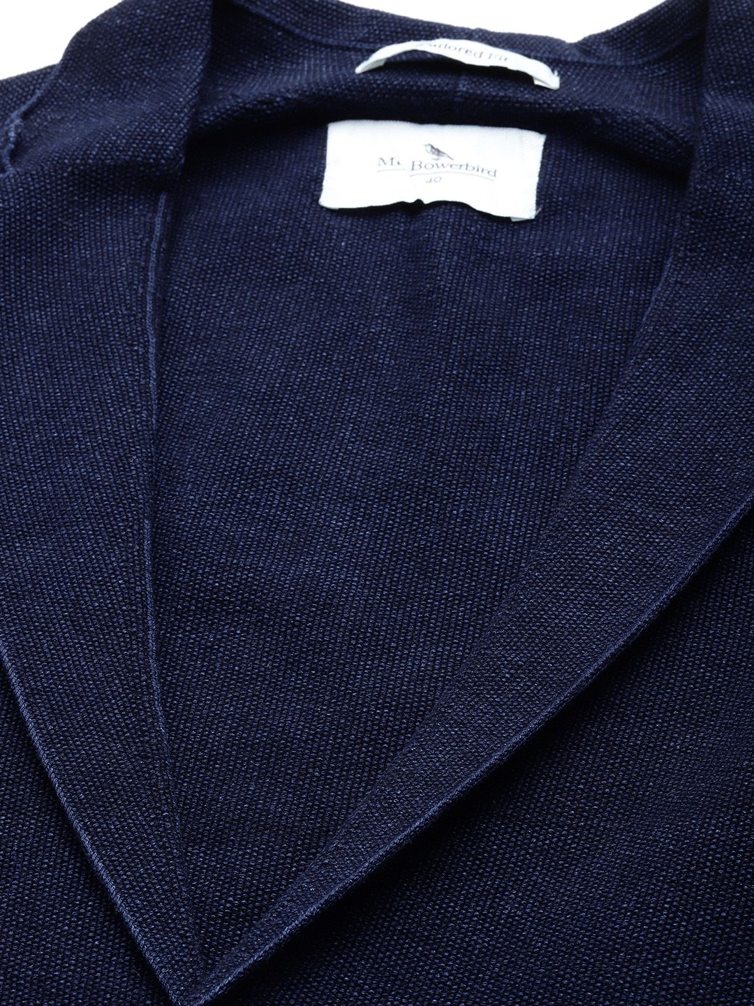 Mr Bowerbird Tailored Fit Lightweight Knitted Single-Breasted Casual Blazer