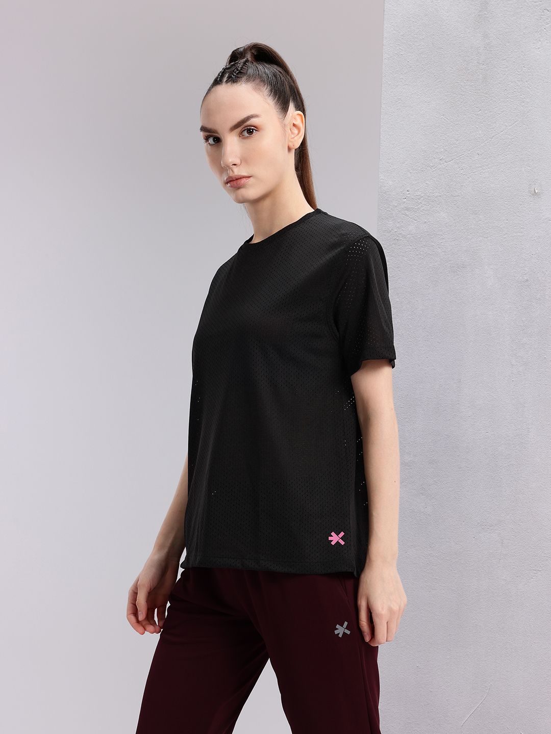 HRX by Hrithik Roshan Women Perforated Rapid-Dry Training T-shirt