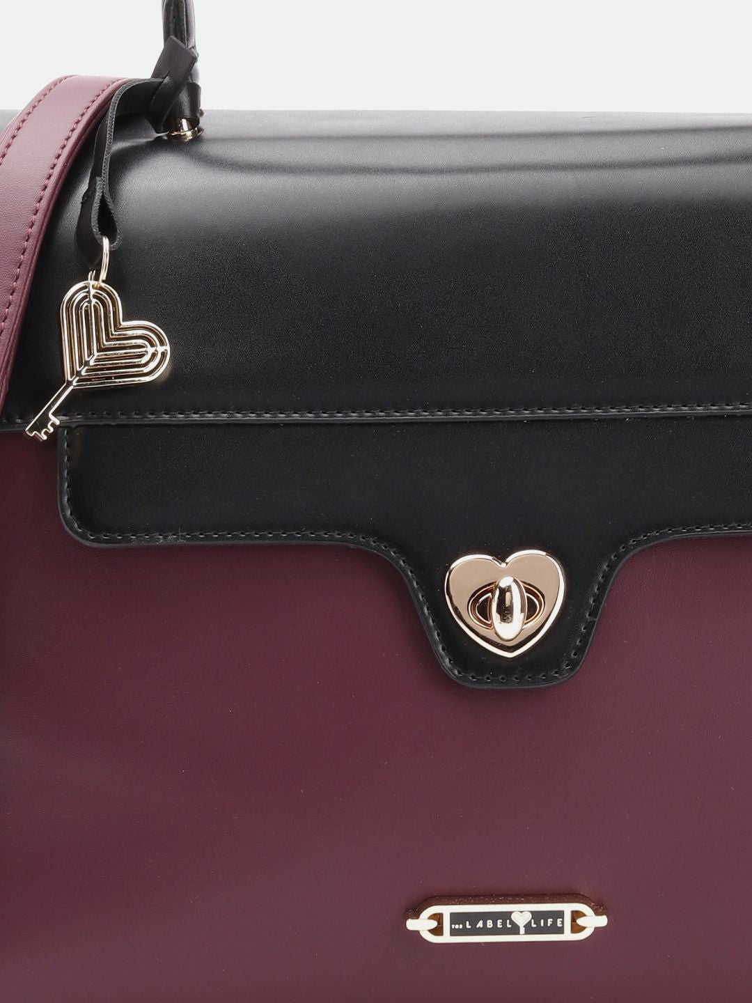 The Label Life Colourblocked Structured Satchel Bag