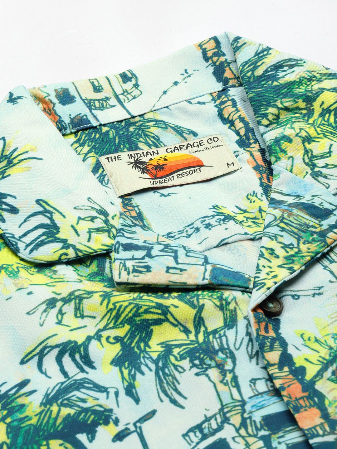 The Indian Garage Co Men Tropical Printed Short with Shirt