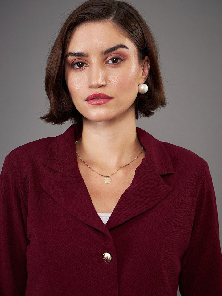 SASSAFRAS worklyf Notch Collar Crop Blazer With Trousers Co-Ords
