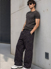 Eszett Men Camouflage Print Baggy Cargos Trousers
