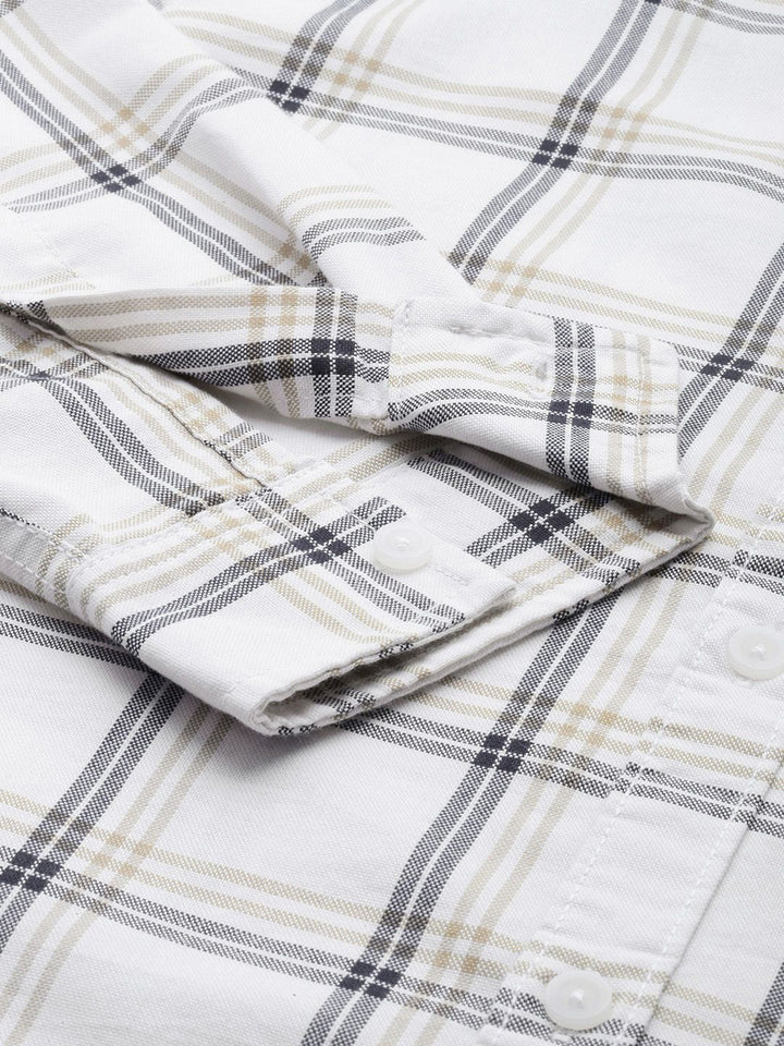 The Indian Garage Co Men Checked Pure Cotton Casual Shirt