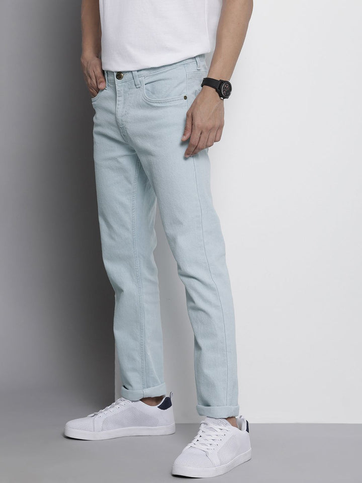 The Indian Garage Co Men Straight Fit Heavy Fade Stretchable Jeans
