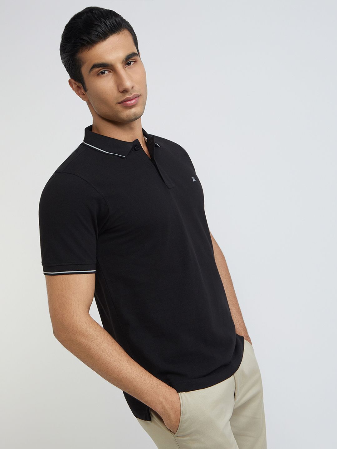 Raymond Pure Cotton Modern Fit Polo Collar T-shirt