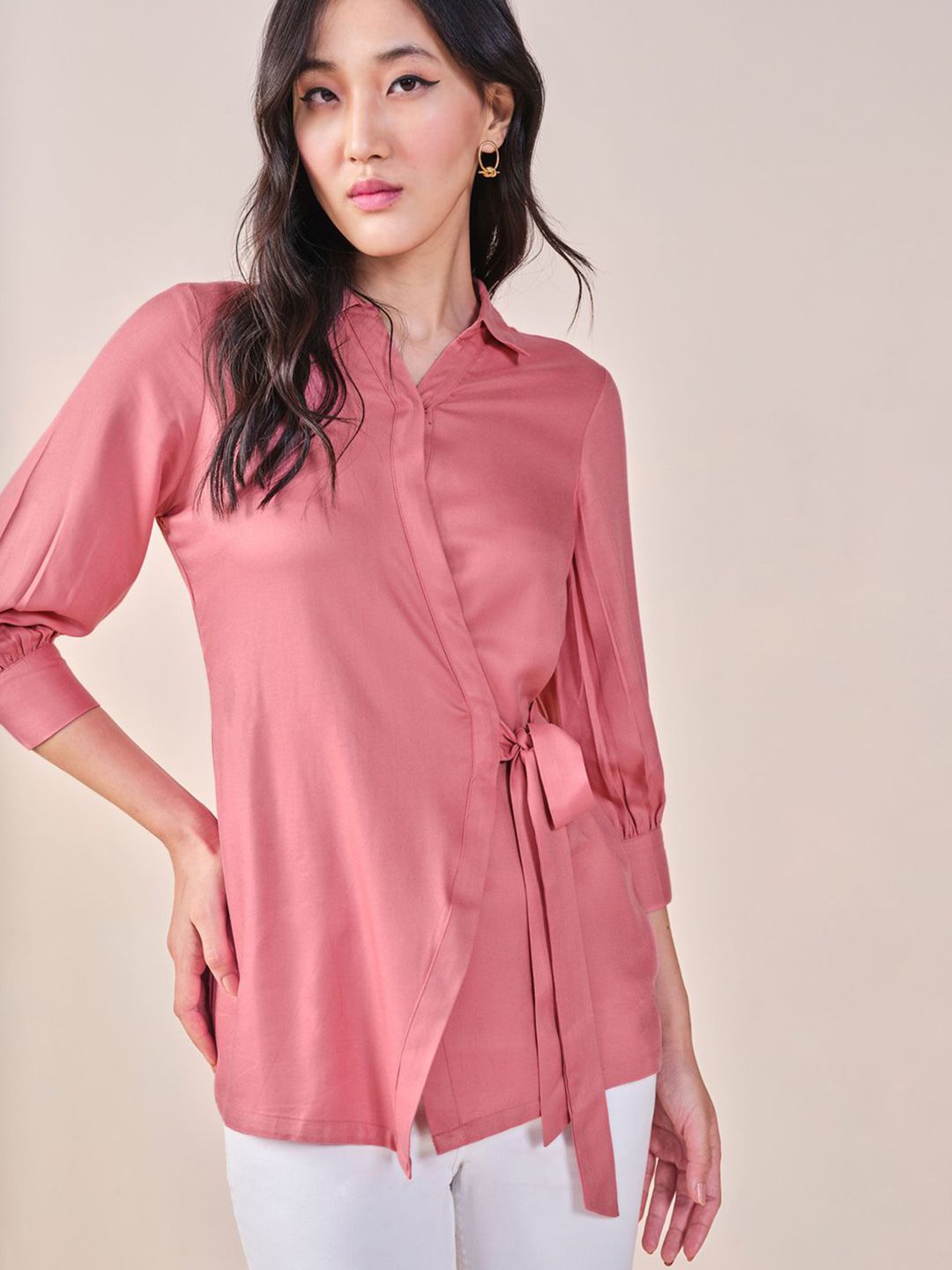 AND Solid Shirt Style Top