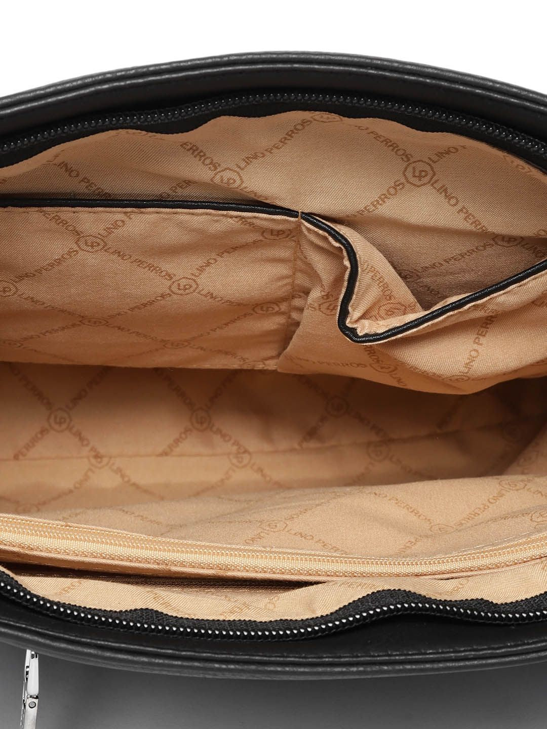 Lino Perros Black Solid Shoulder Bag