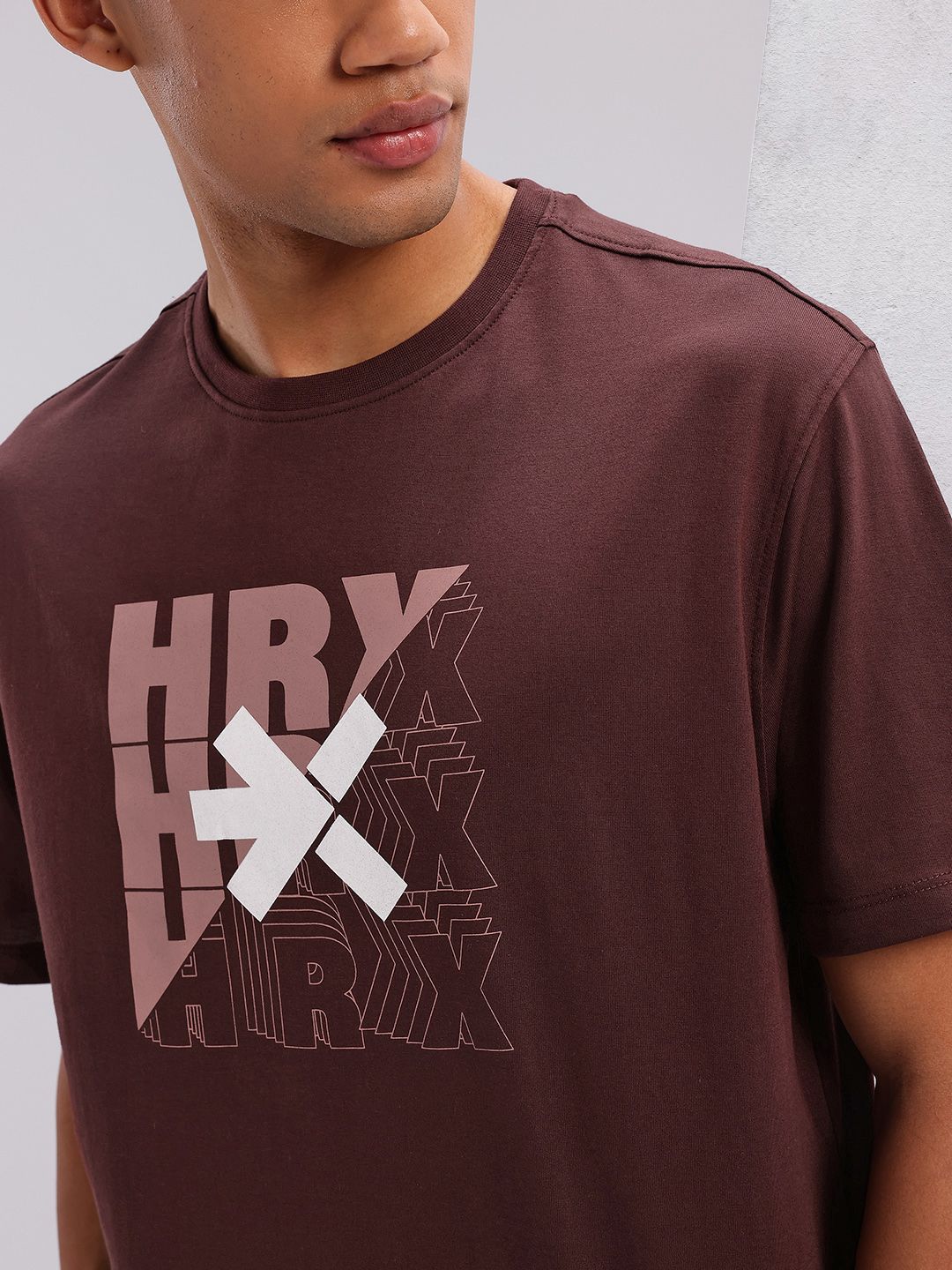 HRX by Hrithik Roshan Brand Logo Print Training T-shirt
