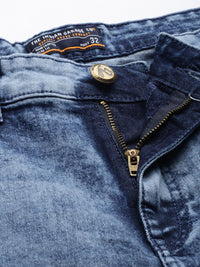 The Indian Garage Co Men Blue Slim Fit Denim Shorts