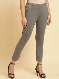 W Women Mid Rise Slim Fit Plain Regular Trousers