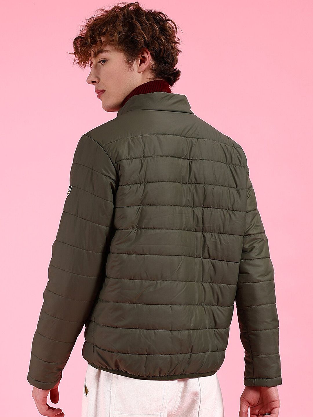 The Indian Garage Co Men Colourblock Regular Fit Puffer Jacket