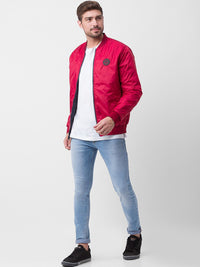 SPYKAR Men Navy Blue & Red Reversible Padded Jacket