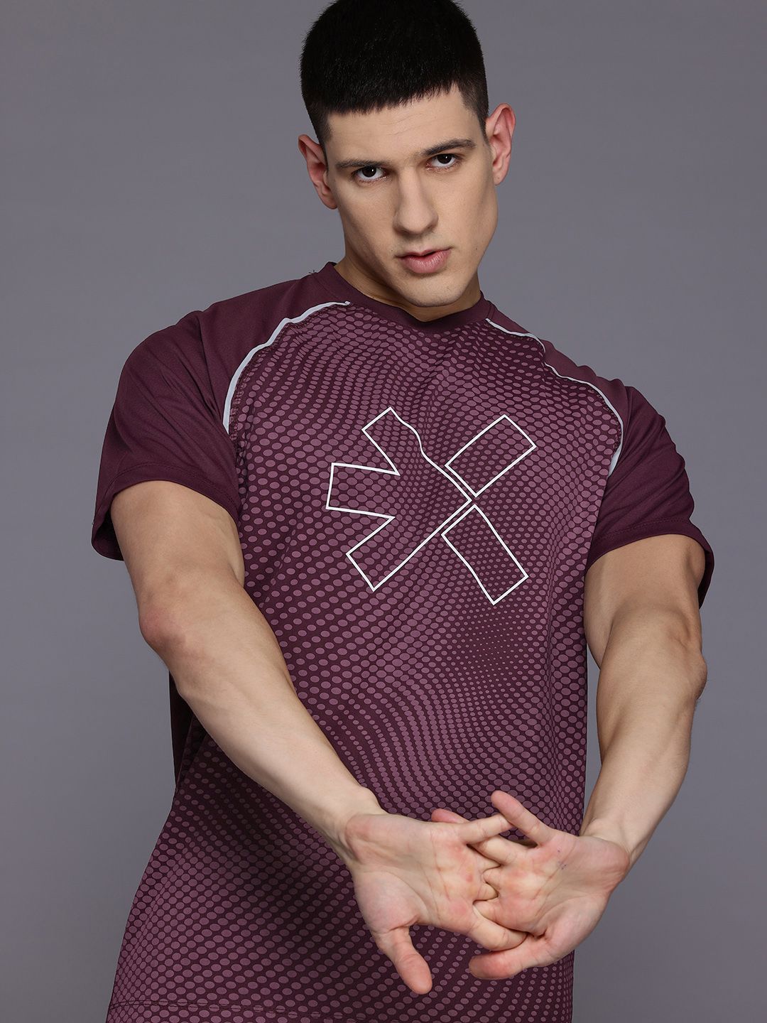 HRX by Hrithik Roshan Printed Rapid-Dry Training T-shirt