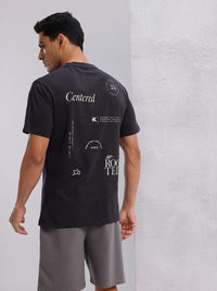 HRX by Hrithik Roshan Typography Print Pure Cotton Yoga T-shirt