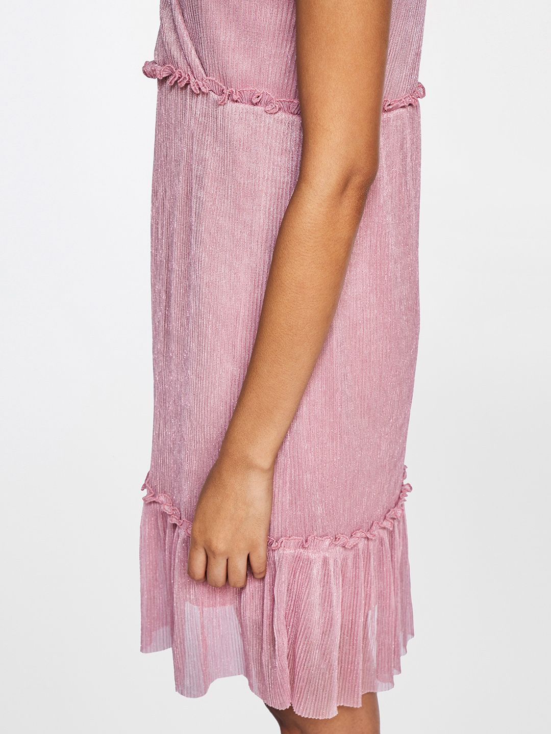 AND Pink Solid Wrap Dress
