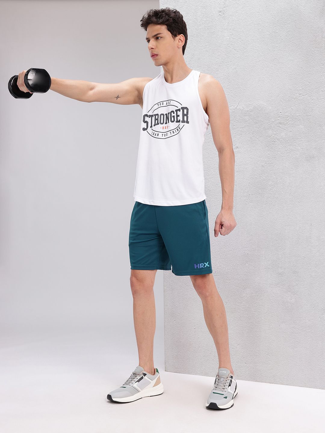 HRX by Hrithik Roshan Men Mid-Rise Training Shorts with Reflective Elements