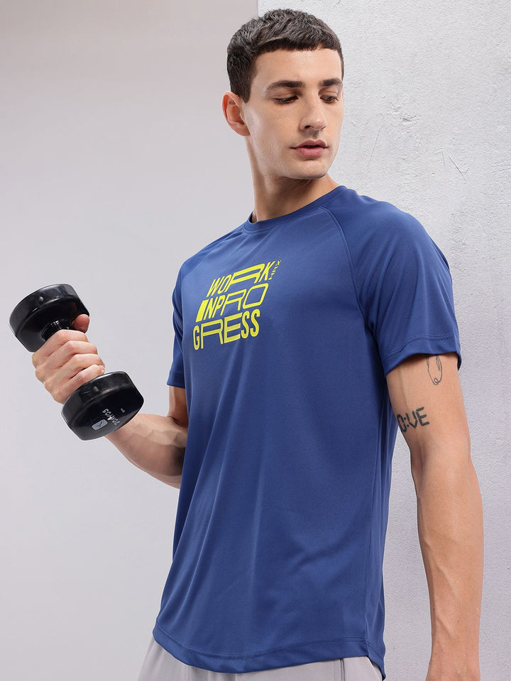 HRX by Hrithik Roshan Typography Print Rapid-Dry Training T-shirt