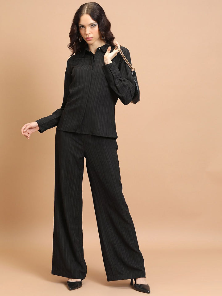 Tokyo Talkies Pleated Shirt With Trousers