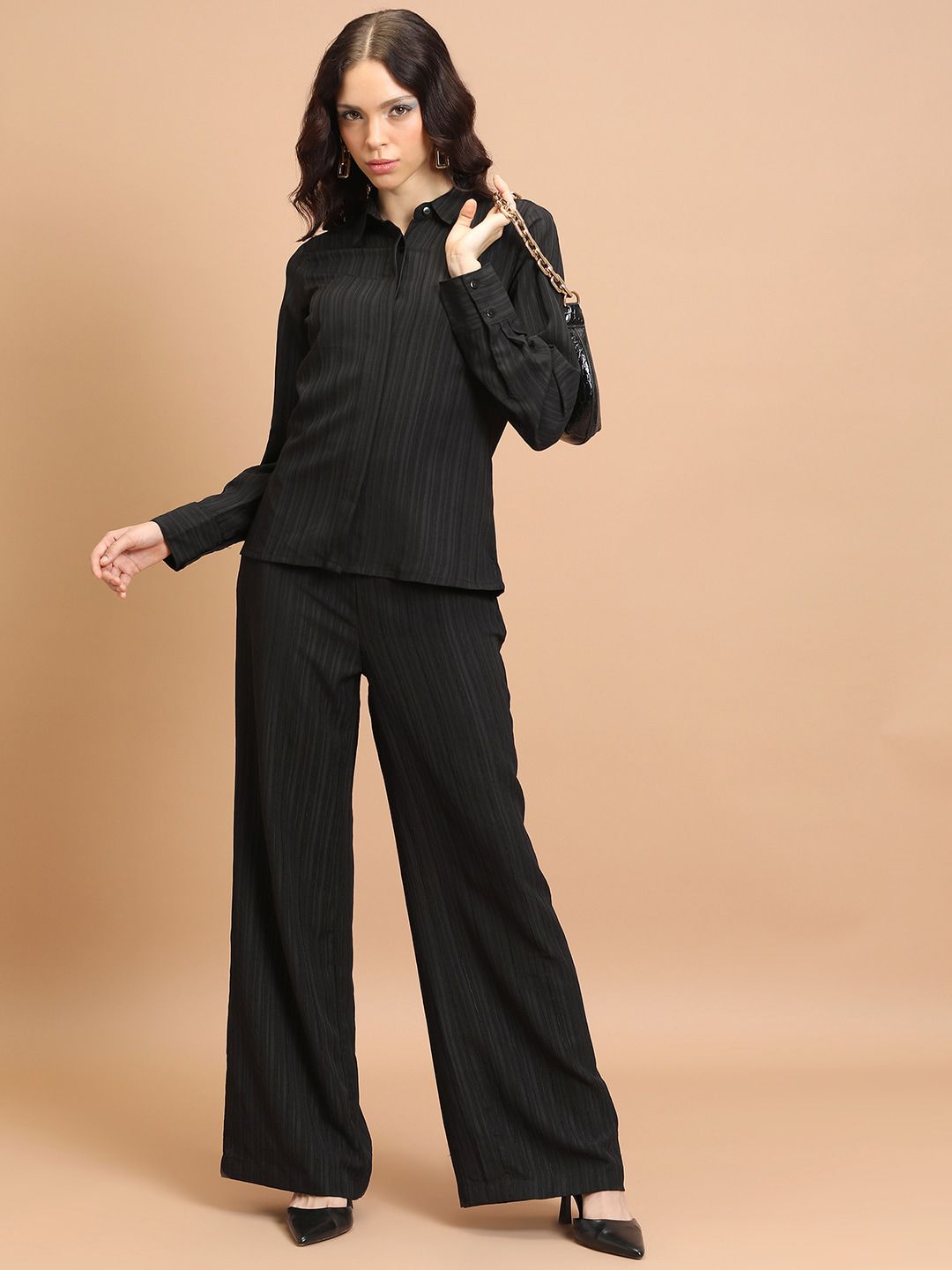 Tokyo Talkies Pleated Shirt With Trousers
