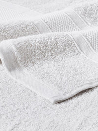 MYTRIDENT Unisex Set of 4 White 500GSM Cotton Bath Towels