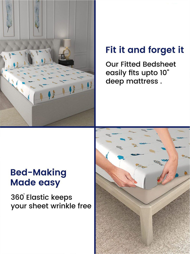 URBAN SPACE King Fitted Bedsheet Set