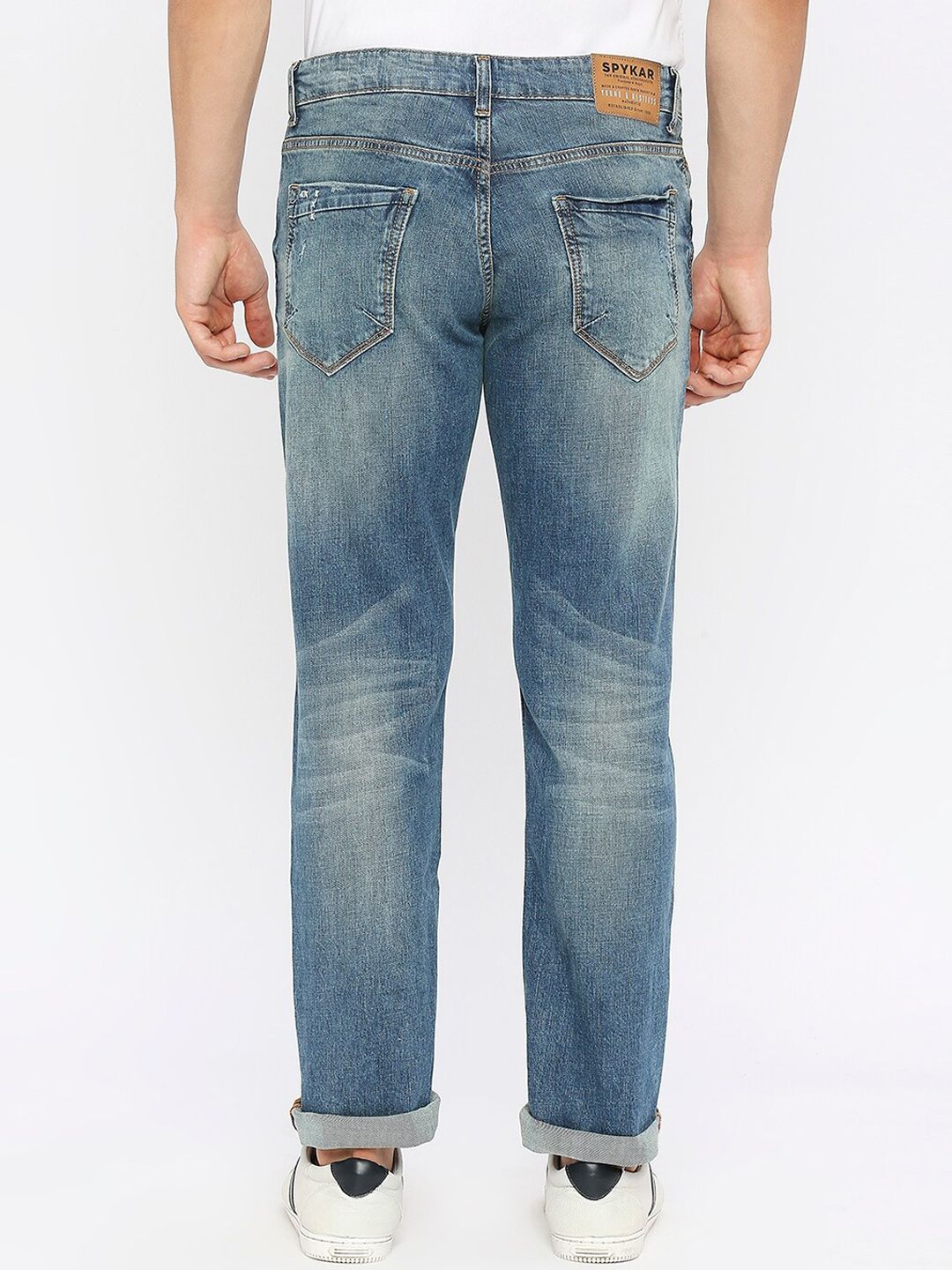 SPYKAR Men Relaxed Fit Mildly Distressed Heavy Fade Stretchable Jeans