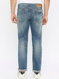 SPYKAR Men Relaxed Fit Mildly Distressed Heavy Fade Stretchable Jeans
