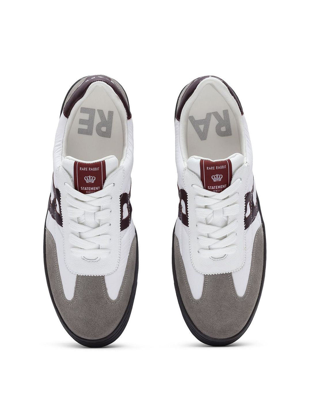 RARE RABBIT Men ATLAS White Leather Sneakers