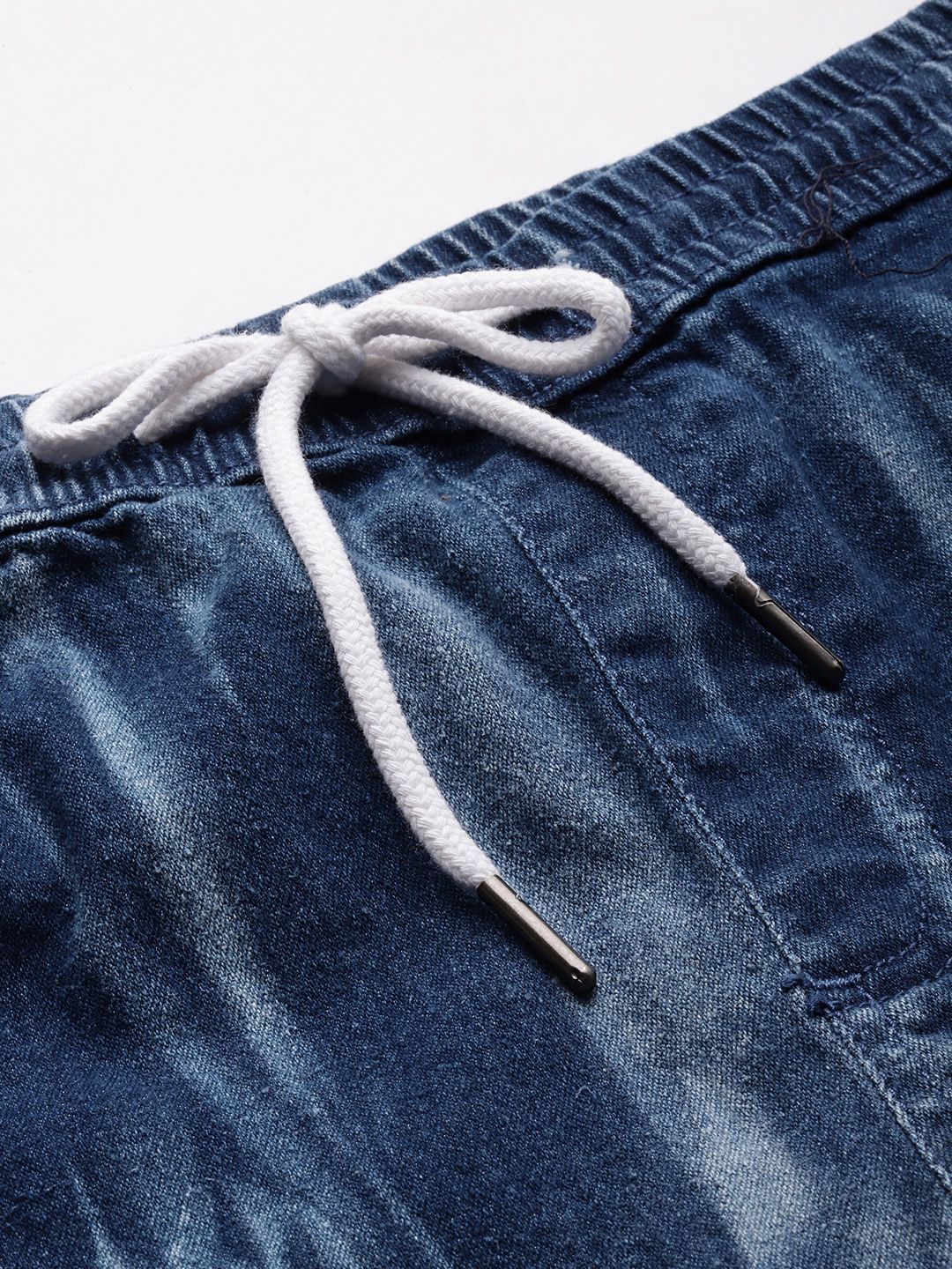 The Indian Garage Co Men Abstract Printed Denim Shorts