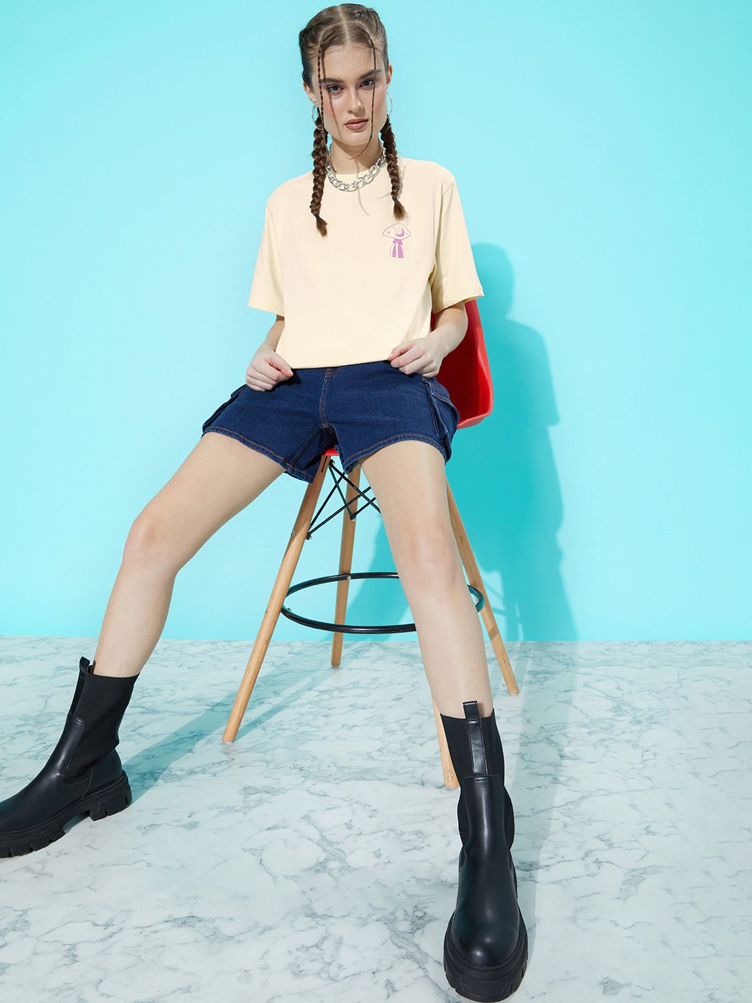 Difference of Opinion Pure Cotton Printed Oversized T-shirt