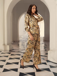 all about you Indie Florals Printed Co-Ords with Tie-Up Belt