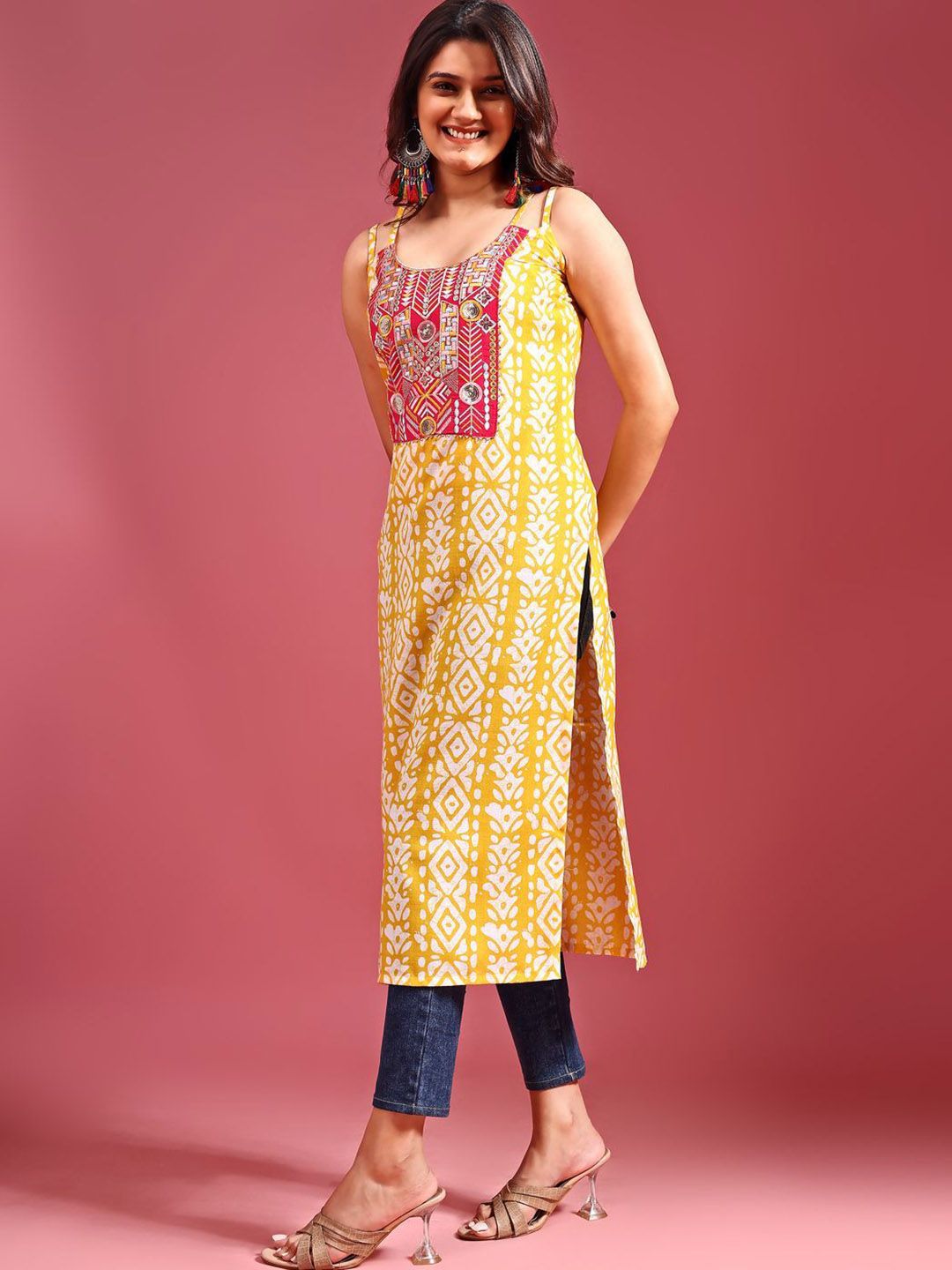 KALINI Women Patchwork Kurta