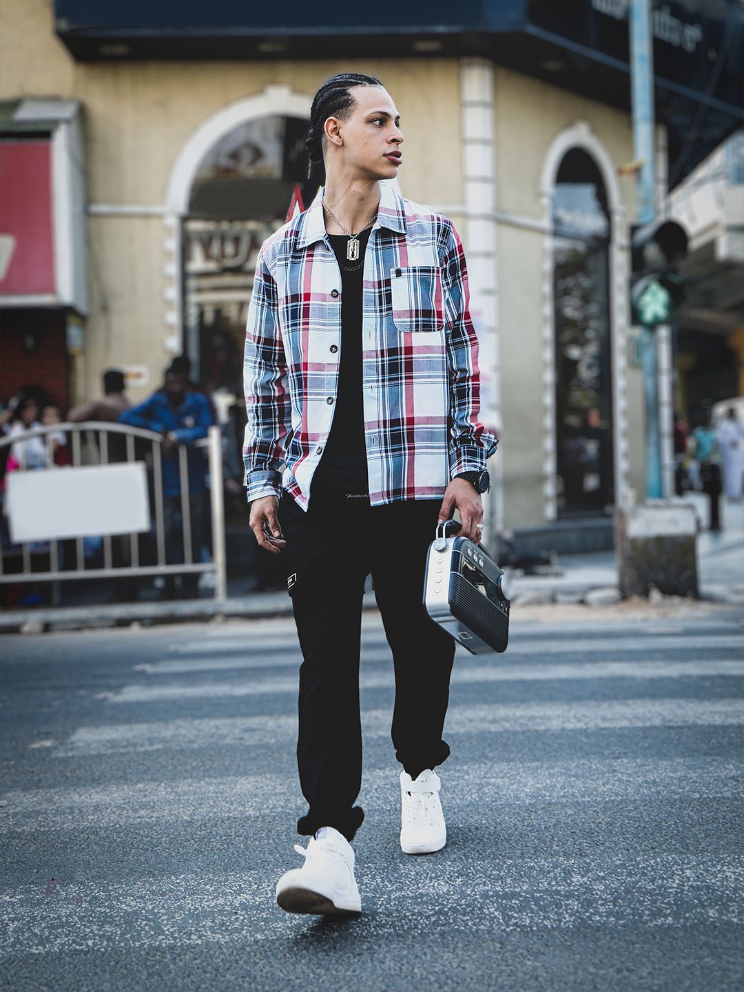 The Indian Garage Co Men Checked Pure Cotton Casual Shirt