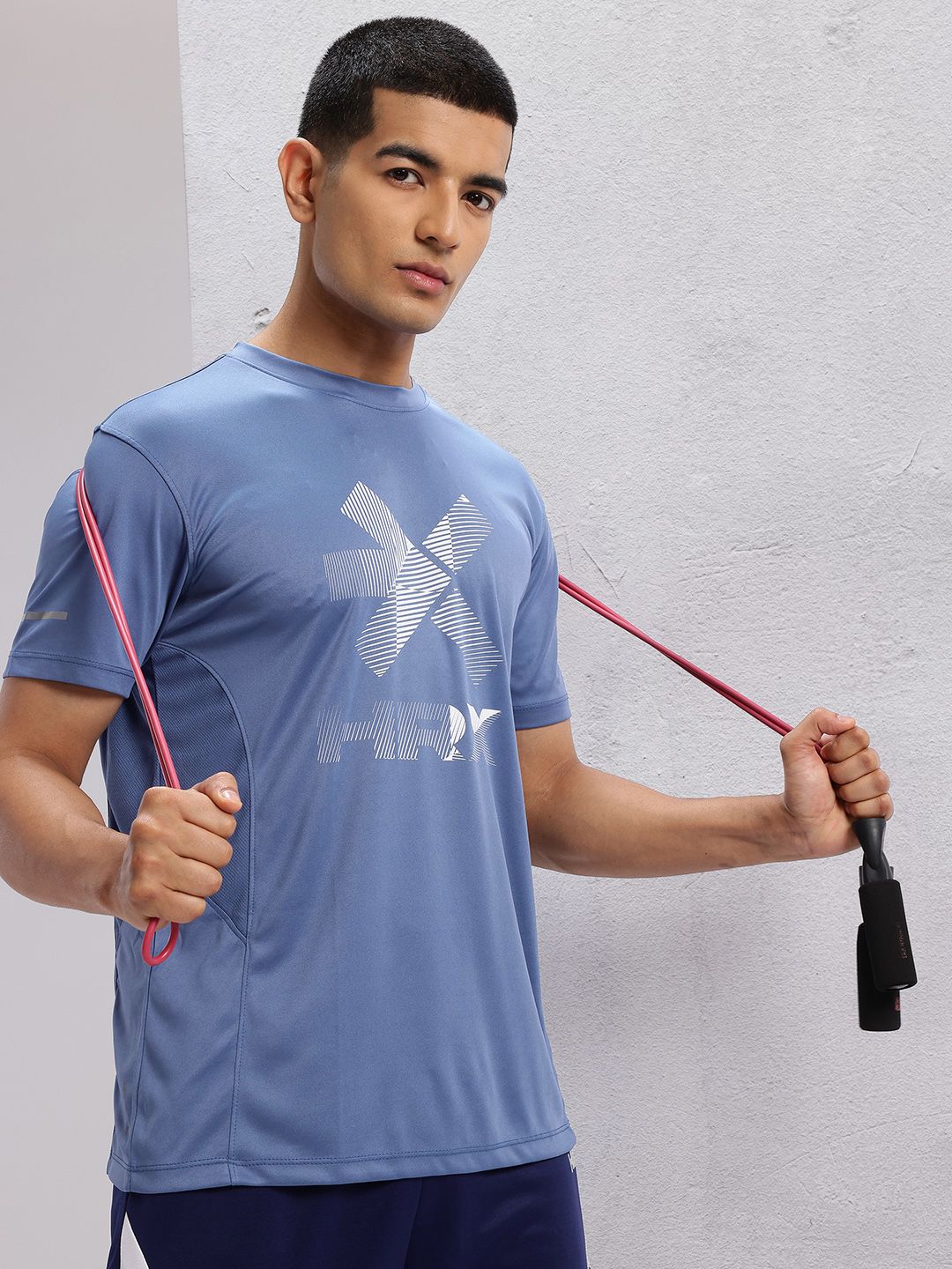 HRX by Hrithik Roshan Men Brand Logo Printed Rapid-Dry Training T-shirt