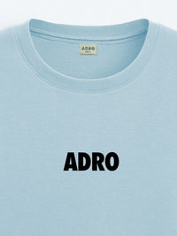 ADRO Men Typography Printed V-Neck Raw Edge T-shirt