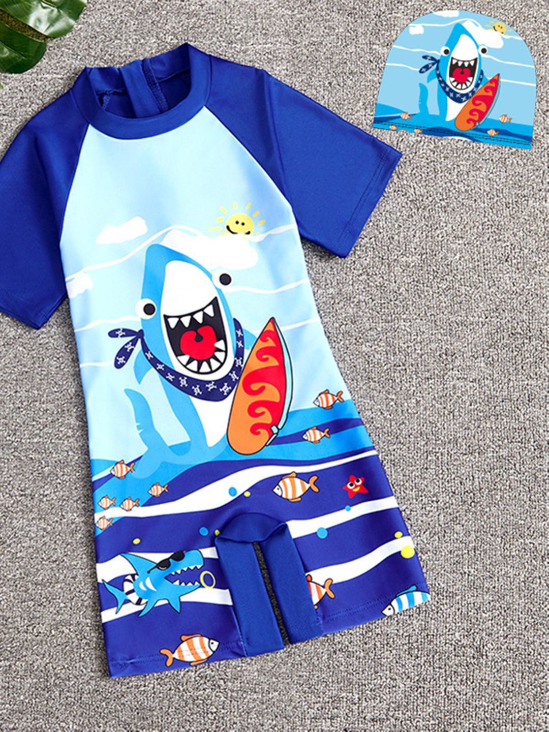 YK Girls Printed Round Neck Legsuit